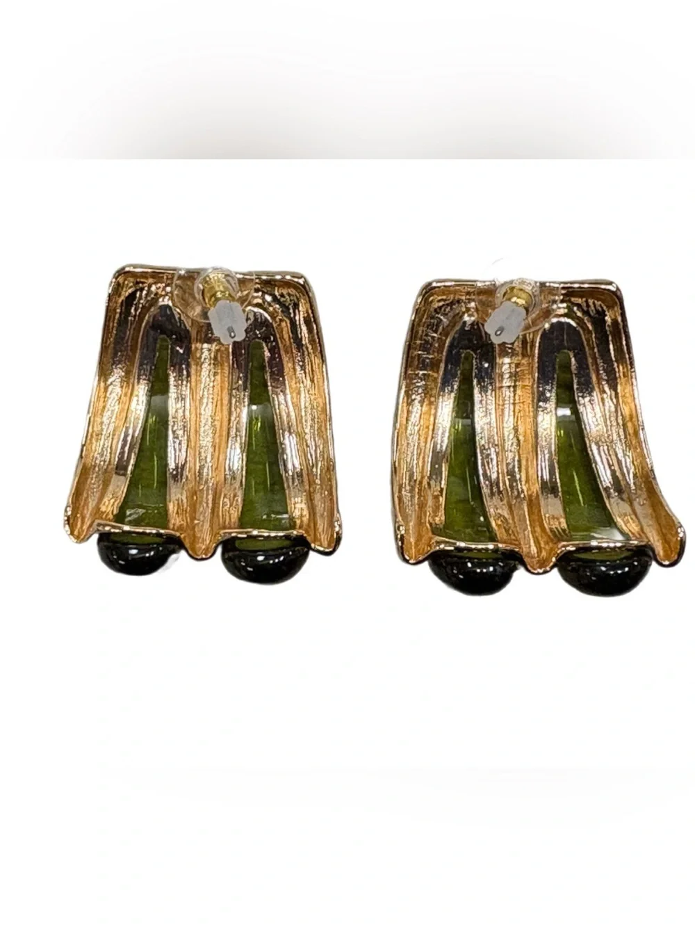 8 Other Reasons x Wicked Gia Stud Earrings Green Gold NEW